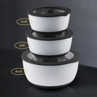 Evolution microwave bowl set – stainless steel and tempered glass - Image 7