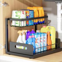 Pack of 2 removable organizers for storage under the sink - Image 4