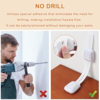 Baby safety furniture anchors, wall anchor without the need for a drill (pack of 4) - Image 3
