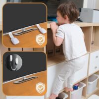 Baby safety furniture anchors, wall anchor without the need for a drill (pack of 4) - Image 4