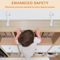 Baby safety furniture anchors, wall anchor without the need for a drill (pack of 4) - Image 5