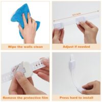 Baby safety furniture anchors, wall anchor without the need for a drill (pack of 4) - Image 7