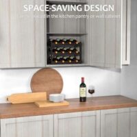 Purbambo Bamboo Wine Shelf – Storage shelf for 12 bottles, 3 floors - Image 5