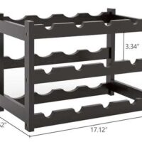 Purbambo Bamboo Wine Shelf – Storage shelf for 12 bottles, 3 floors - Image 8