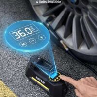 משאבת אוויר ניידת AstroAI עם מד לחץ דיגיטלי ותאורת חירום LED - Image 6