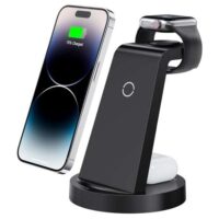 מטען אלחוטי משולב 3 ב-1 לאייפון, Apple Watch ו-AirPods - Image 2