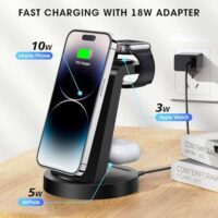 מטען אלחוטי משולב 3 ב-1 לאייפון, Apple Watch ו-AirPods - Image 5